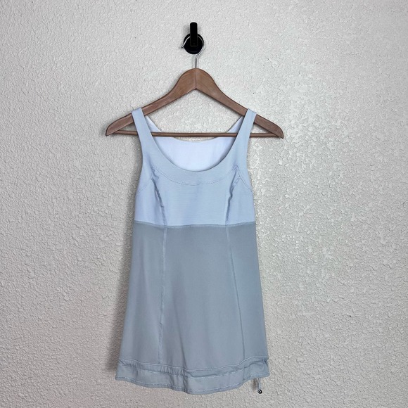 Lululemon Run Ta Ta Topper Athletic Tank Womens size 4 White Gray Lightweight - Picture 5 of 12